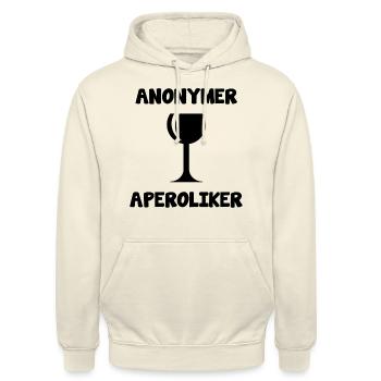 Anonymer Aperoliker Alkoholiker Sprüche - Unisex Hoodie - Vanille-Milchshake - Vorne - Alina (178cm) & Michal (187cm)