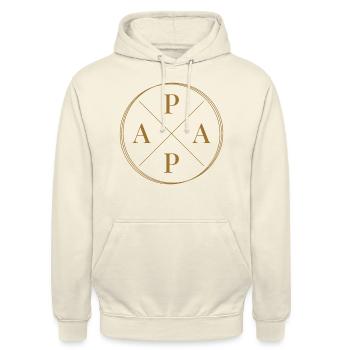 Papa Vater Vatertag - Unisex Hoodie - Vanille-Milchshake - Vorne - Alina (178cm) & Michal (187cm)