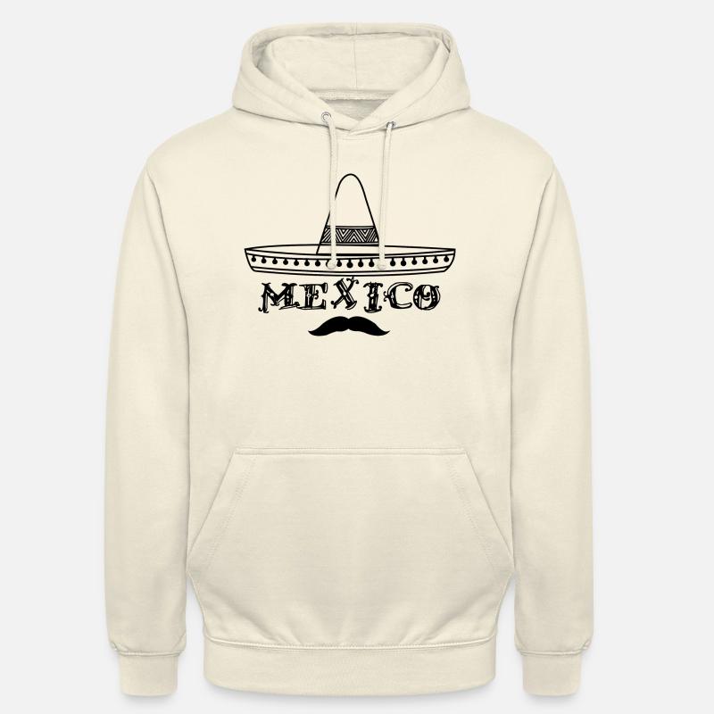 Mexiko-Hut und Schnurrbart - Unisex Hoodie - Vanille-Milchshake