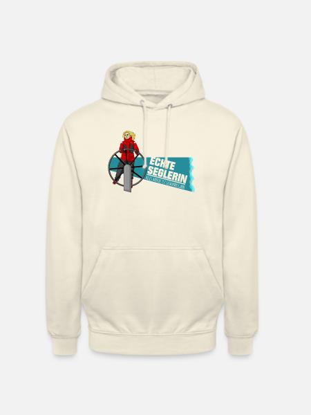 Echte Seglerin - Blond - Skipper - Segelschiff - Unisex Hoodie - Vanille-Milchshake