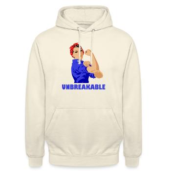 Incassable Strong Women Girl Power Féminisme - Sweat-shirt à capuche unisexe - vanille - Devant - Alina (178cm) & Michal (187cm)
