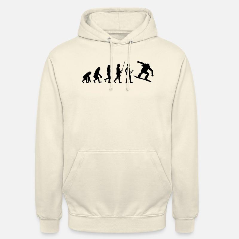 Evolution Snowboard Snowboarder - Unisex Hoodie - vanilla