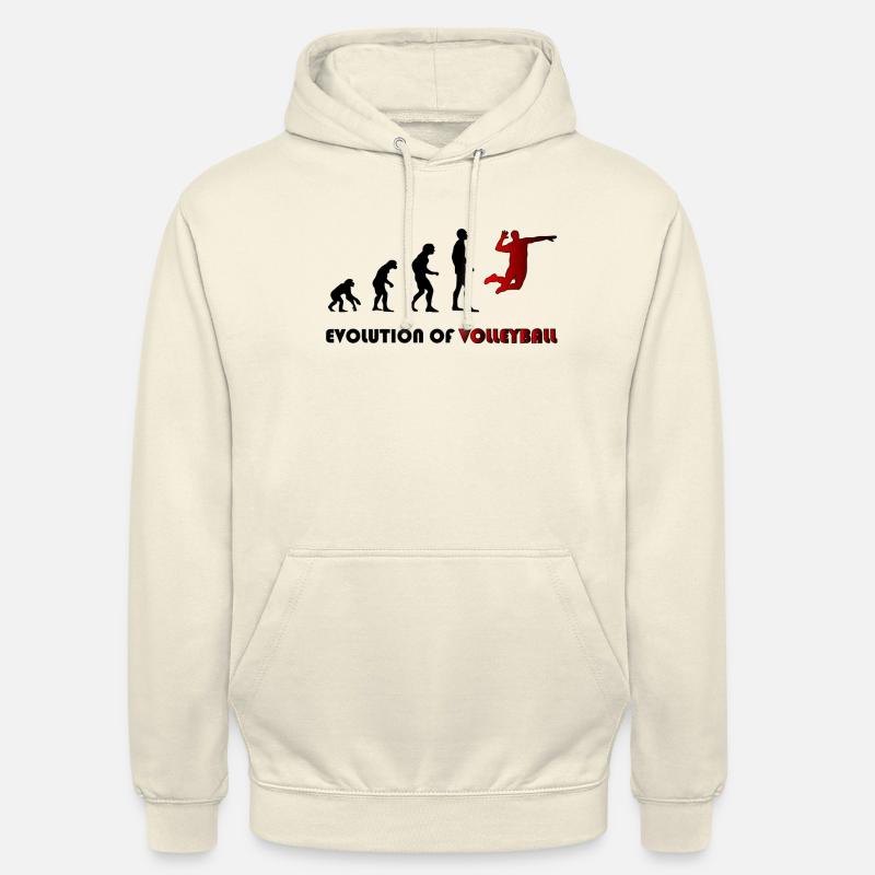 Évolution du volleyball - Sweat-shirt à capuche unisexe - vanille