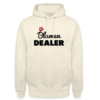Blumen Dealer Blumenverkäufer - Unisex Hoodie - Vanille-Milchshake - Vorne - Alina (178cm) & Michal (187cm)