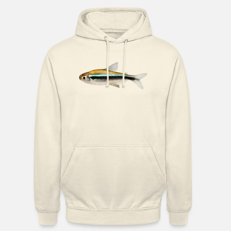 Schwarzer Neon, Hyphessobrycon herbertaxelrodi, DN - Unisex Hoodie - Vanille-Milchshake
