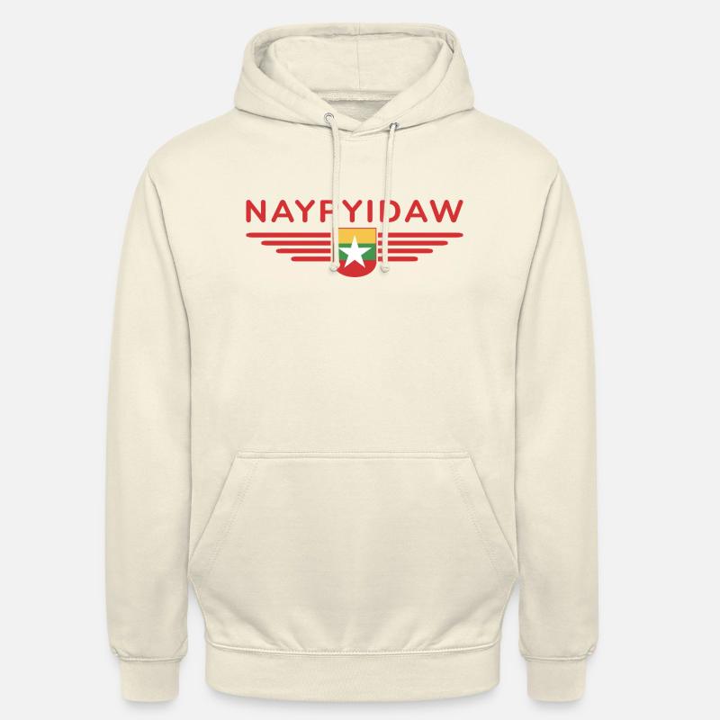 T-shirt Naypyidaw – Style Capitale - Sweat-shirt à capuche unisexe - vanille