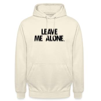 Leave me alone. - Unisex Hoodie - Vanille-Milchshake - Vorne - Alina (178cm) & Michal (187cm)