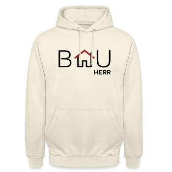 Bauherr - Unisex Hoodie - Vanille-Milchshake - Vorne - Alina (178cm) & Michal (187cm)