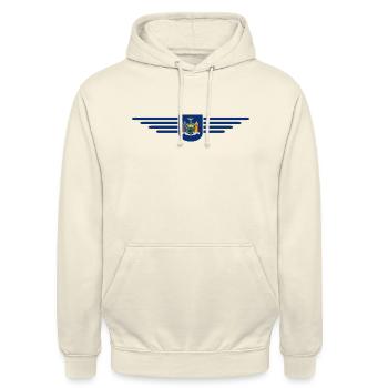 T-shirt de supporter de New York – Parfait pour les fans ! - Sweat-shirt à capuche unisexe - vanille - Devant - Alina (178cm) & Michal (187cm)