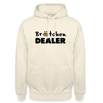 Brötchen Dealer Bäckerei - Unisex Hoodie - Vanille-Milchshake - Vorne - Alina (178cm) & Michal (187cm)
