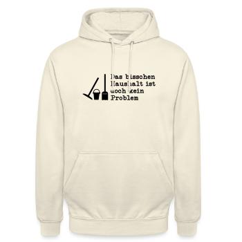 Das bisschen Haushalt ist doch kein Problem - Unisex Hoodie - Vanille-Milchshake - Vorne - Alina (178cm) & Michal (187cm)