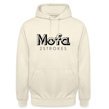Mofa Logo Parody - 2 Strokes (v1) - Sweat-shirt à capuche unisexe - vanille - Devant - Alina (178cm) & Michal (187cm)