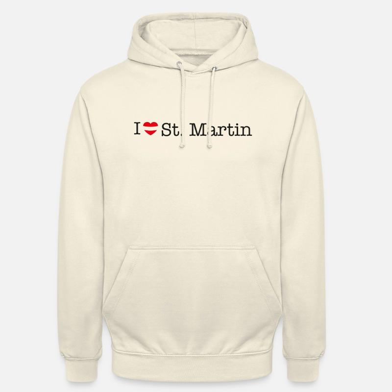 J’adore St Martin - Sweat-shirt à capuche unisexe - vanille