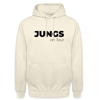 Jungs on Tour - Unisex Hoodie - Vanille-Milchshake - Vorne - Alina (178cm) & Michal (187cm)