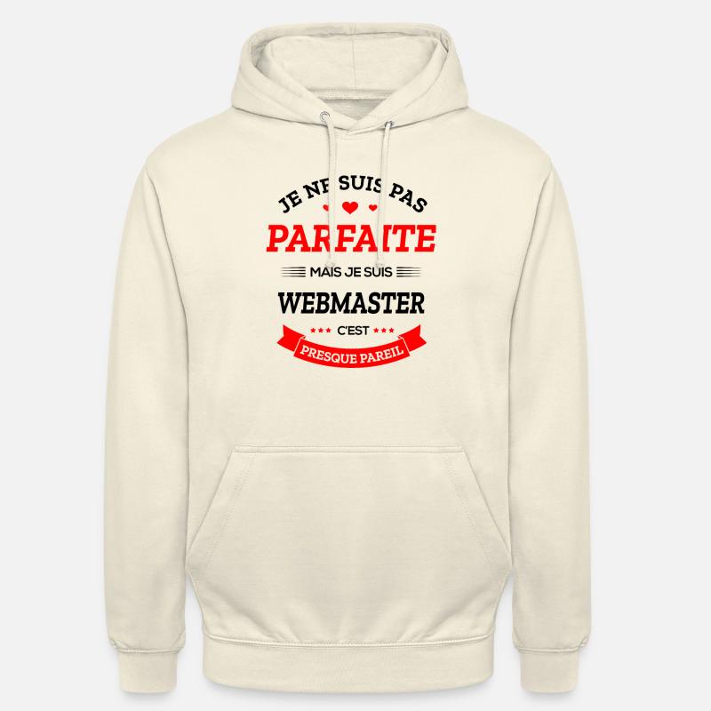 WEBMASTER PARFAITE - Sweat-shirt à capuche unisexe - vanille