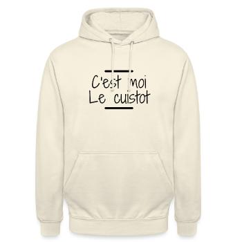 C'EST MOI LE CUISTOT - Sweat-shirt à capuche unisexe - vanille - Devant - Alina (178cm) & Michal (187cm)