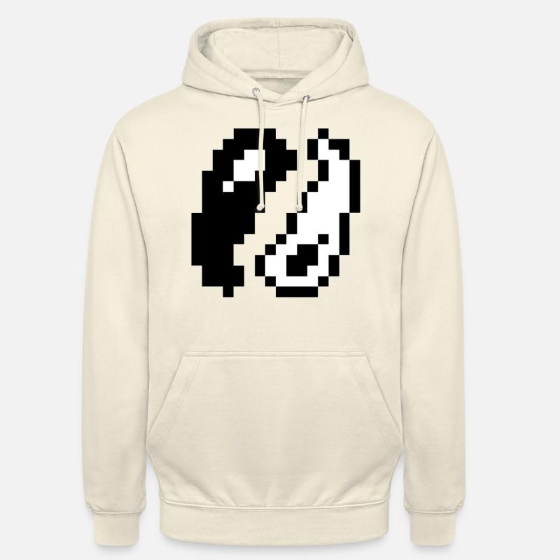 Ying Yang Pixel - Sweat-shirt à capuche unisexe - vanille