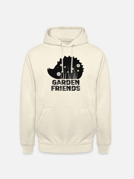 Hedgehog - Garden Friends - pos - Unisex Hoodie - vanilla