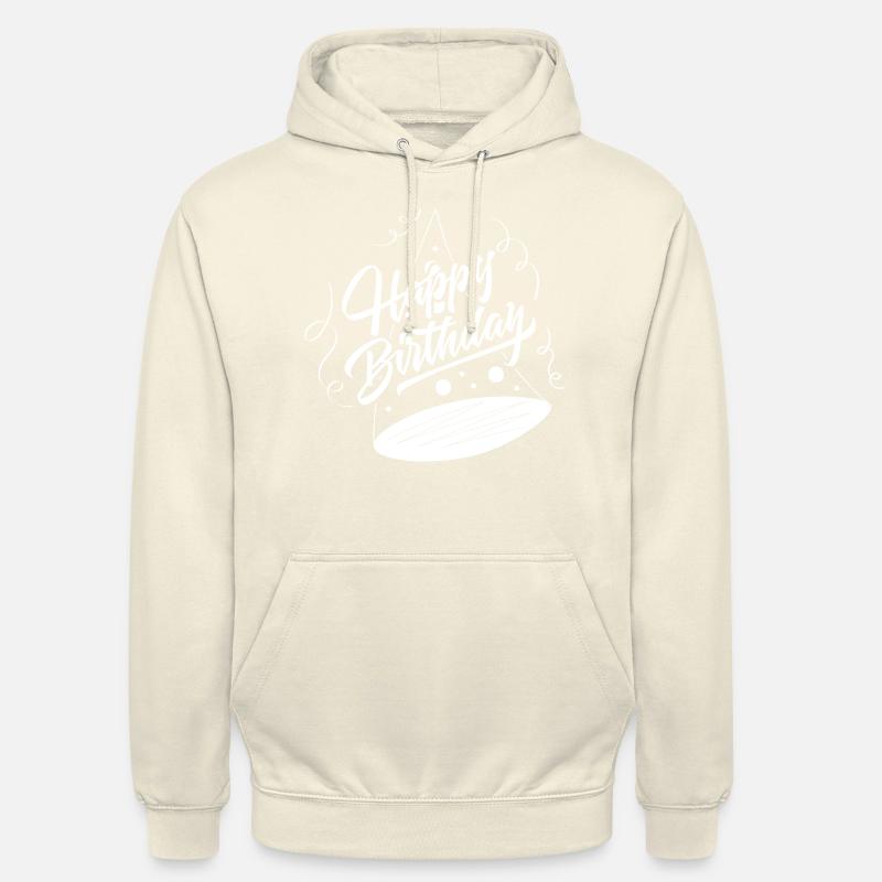 anniversaire blanc - Sweat-shirt à capuche unisexe - vanille