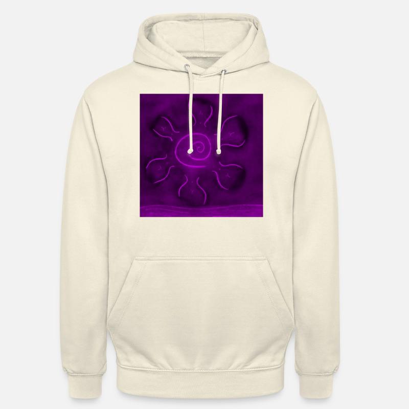 SOLEIL SUR LA MER POURPRE - Sweat-shirt à capuche unisexe - vanille