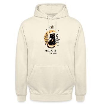Mystical Magic 03 - In You - pos - wt - Sweat-shirt à capuche unisexe - vanille - Devant - Alina (178cm) & Michal (187cm)