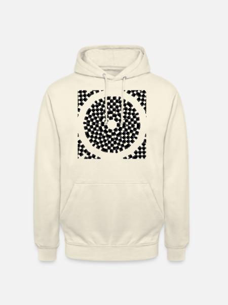 Karo schwarz-weiß2 - Unisex Hoodie - Vanille-Milchshake