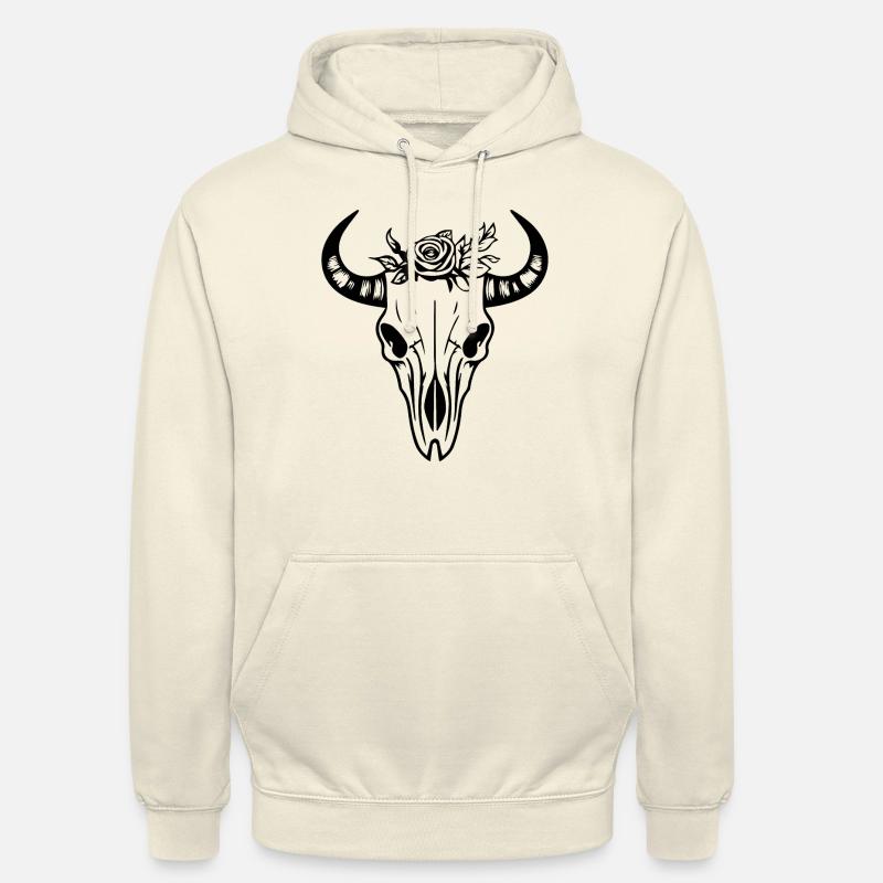 Kuh Schädel Boho - Unisex Hoodie - Vanille-Milchshake