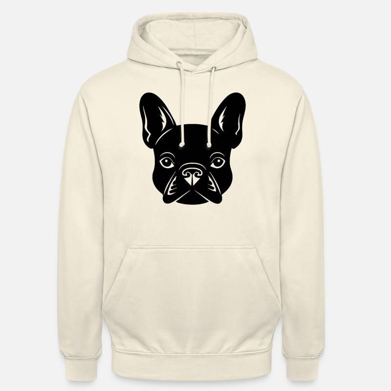 Bouledogue français Terrier de Boston - Sweat-shirt à capuche unisexe - vanille