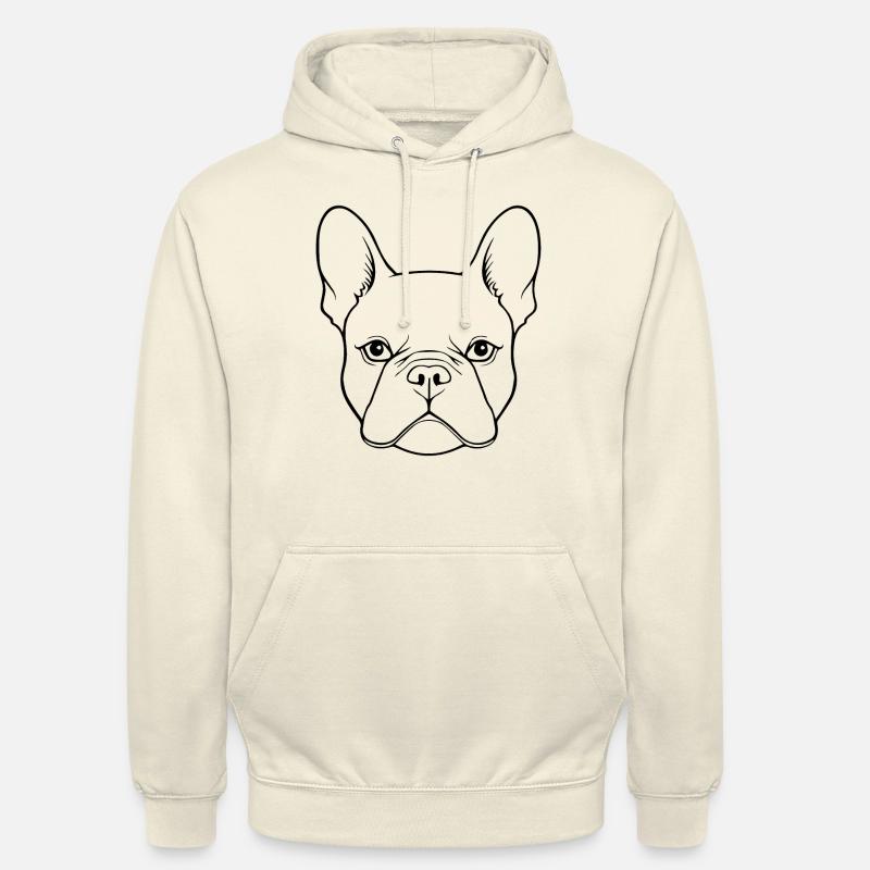 Bouledogue français Terrier de Boston - Sweat-shirt à capuche unisexe - vanille