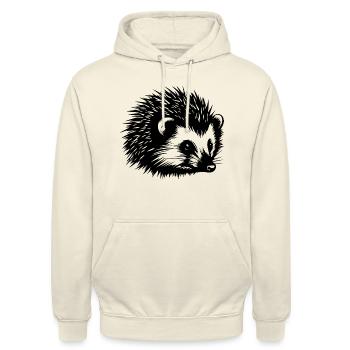 Igel Wald Stachelig Tier - Unisex Hoodie - Vanille-Milchshake - Vorne - Alina (178cm) & Michal (187cm)