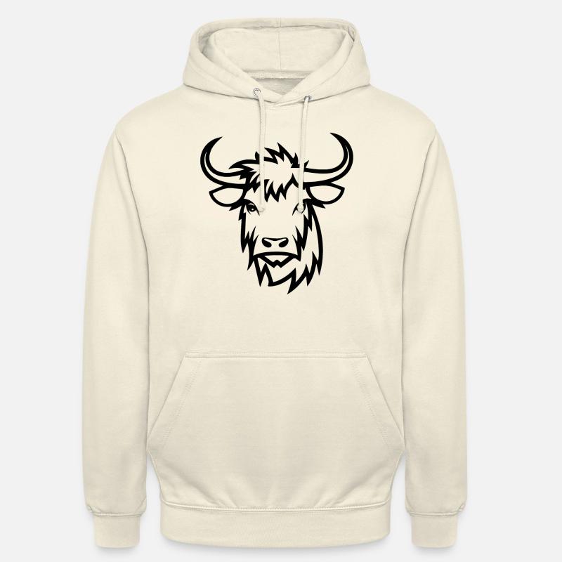 Vache écossaise des Highlands - Sweat-shirt à capuche unisexe - vanille