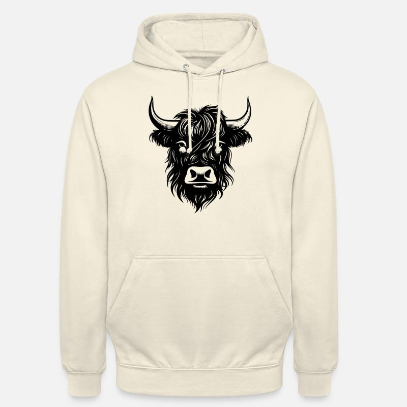 Vache écossaise des Highlands - Sweat-shirt à capuche unisexe - vanille