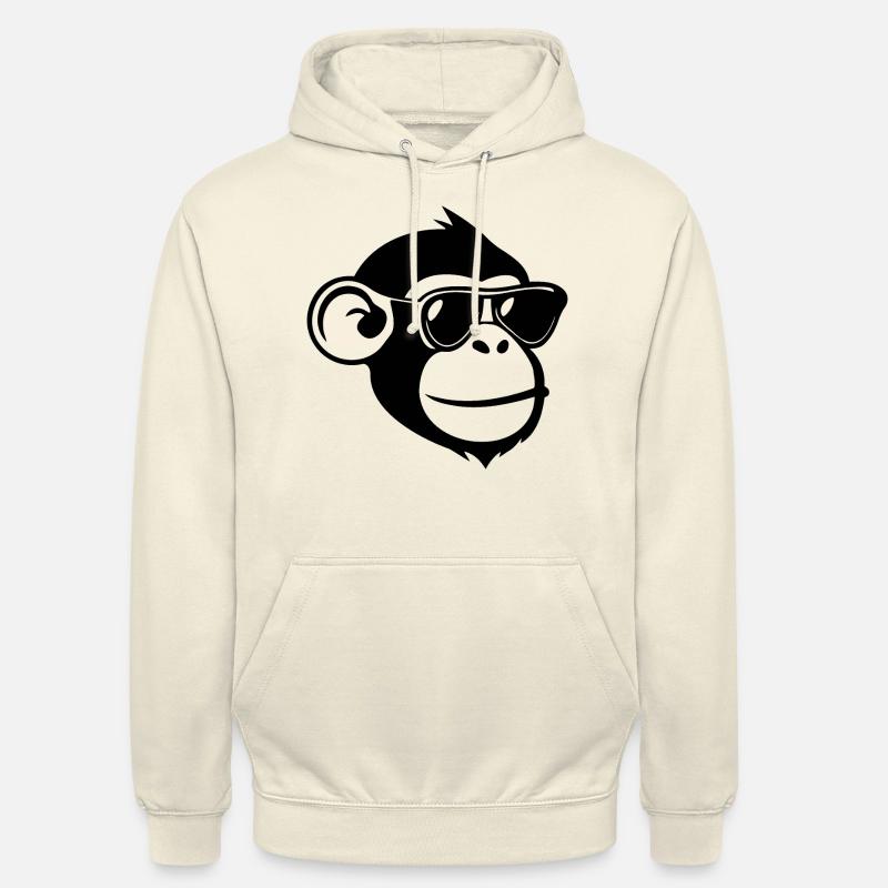 Singe Singe Visage de Singe Jungle - Sweat-shirt à capuche unisexe - vanille