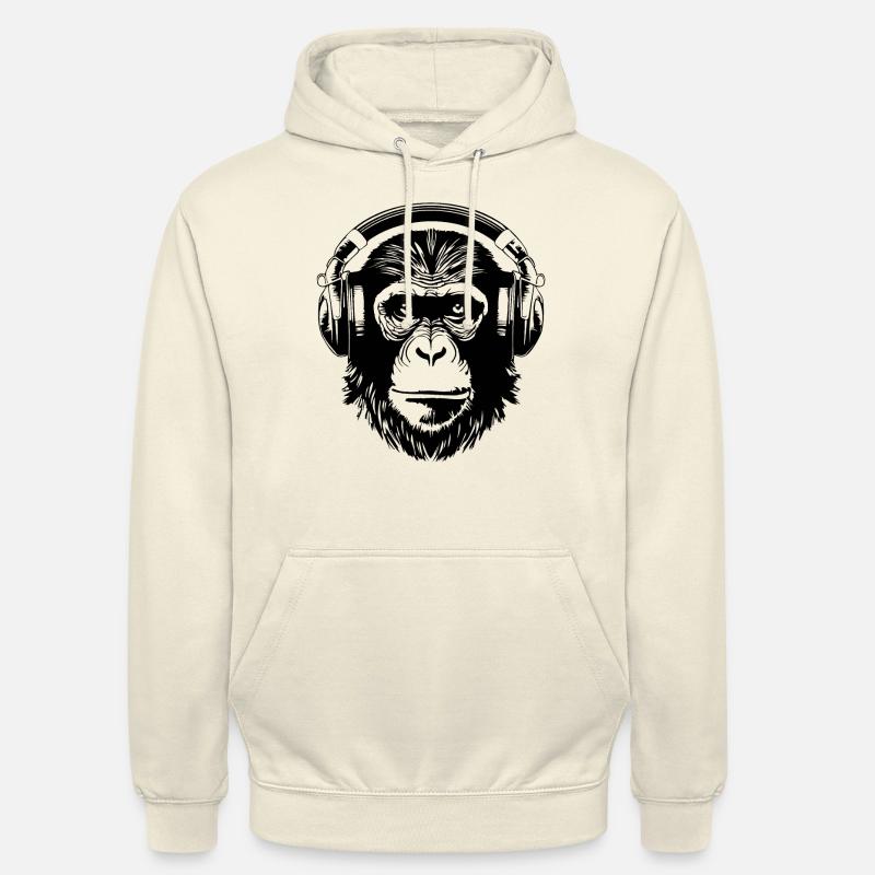 Monkey Monkey Monkey Face Jungle - Unisex Hoodie - vanilla
