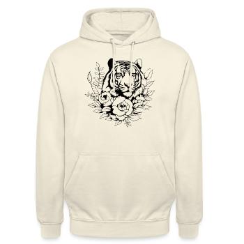 Tiger Big Cat - Unisex Hoodie - vanilla - Front - Alina (178cm) & Michal (187cm)