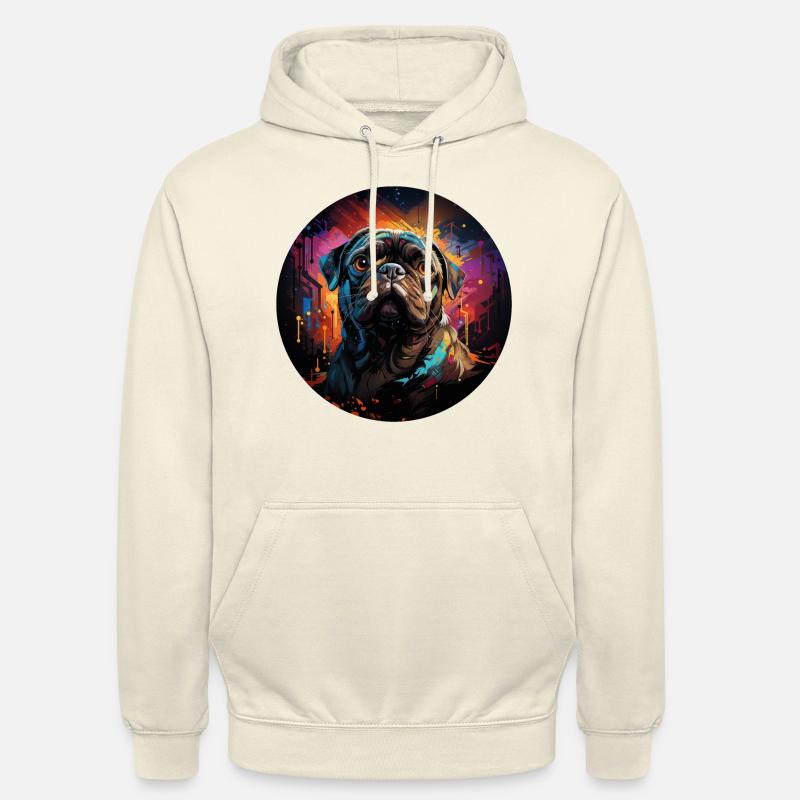 Mops farbenfroh - Unisex Hoodie - Vanille-Milchshake