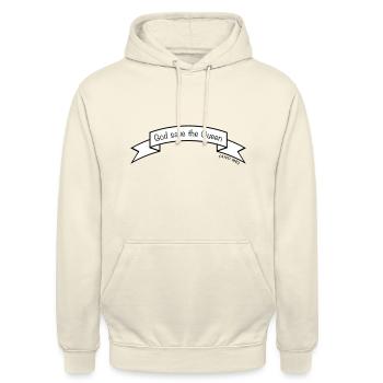 God save the queen | Vectorgraphic - Unisex Hoodie - Vanille-Milchshake - Vorne - Alina (178cm) & Michal (187cm)