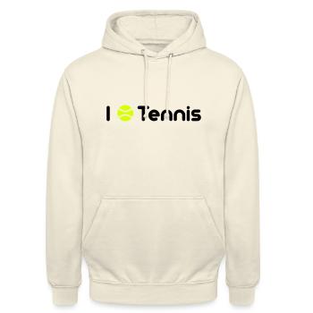Tennis - Sweat-shirt à capuche unisexe - vanille - Devant - Alina (178cm) & Michal (187cm)