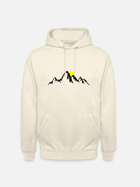 Mountains, mountains and sun - Unisex Hoodie - vanilla