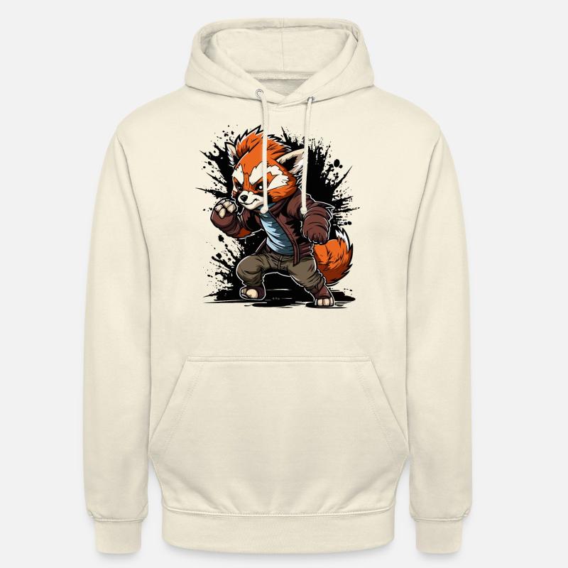 Panda Pursuits - Sweat-shirt à capuche unisexe - vanille