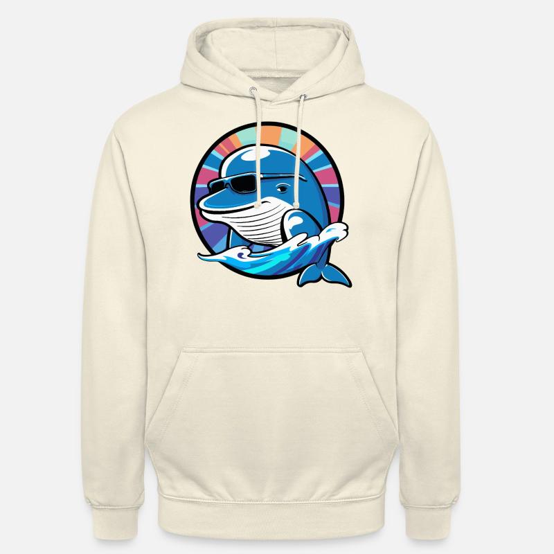 Whale Cool Comic - Unisex Hoodie - vanilla