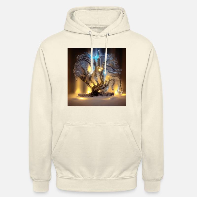 Alter Baum mit Lichtern - Unisex Hoodie - Vanille-Milchshake