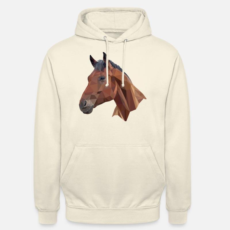 Cheval poly - Sweat-shirt à capuche unisexe - vanille