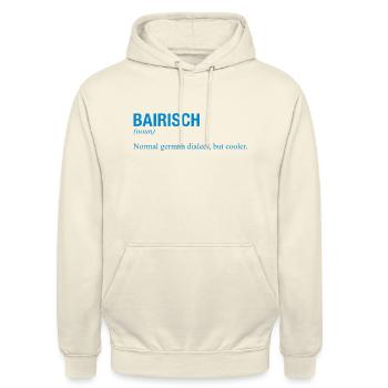 BAIRISCH Bayrisch - Unisex Hoodie - Vanille-Milchshake - Vorne - Alina (178cm) & Michal (187cm)