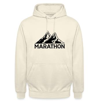Marathon - Unisex Hoodie - vanilla - Front - Alina (178cm) & Michal (187cm)