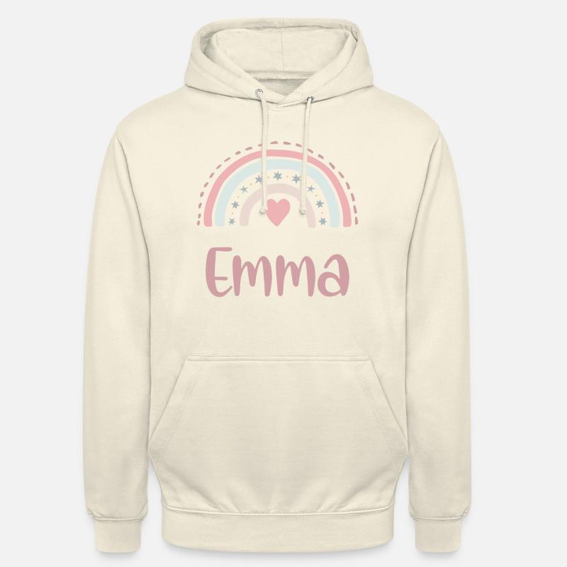 Emma Nome Arcobaleno - Felpa con cappuccio unisex - milkshake