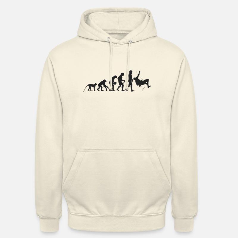 Evolution de l’escalade - Sweat-shirt à capuche unisexe - vanille