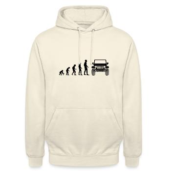 4x4 tout-terrain tout-terrain 4wd AWD 4x4 Cadeau - Sweat-shirt à capuche unisexe - vanille - Devant - Alina (178cm) & Michal (187cm)