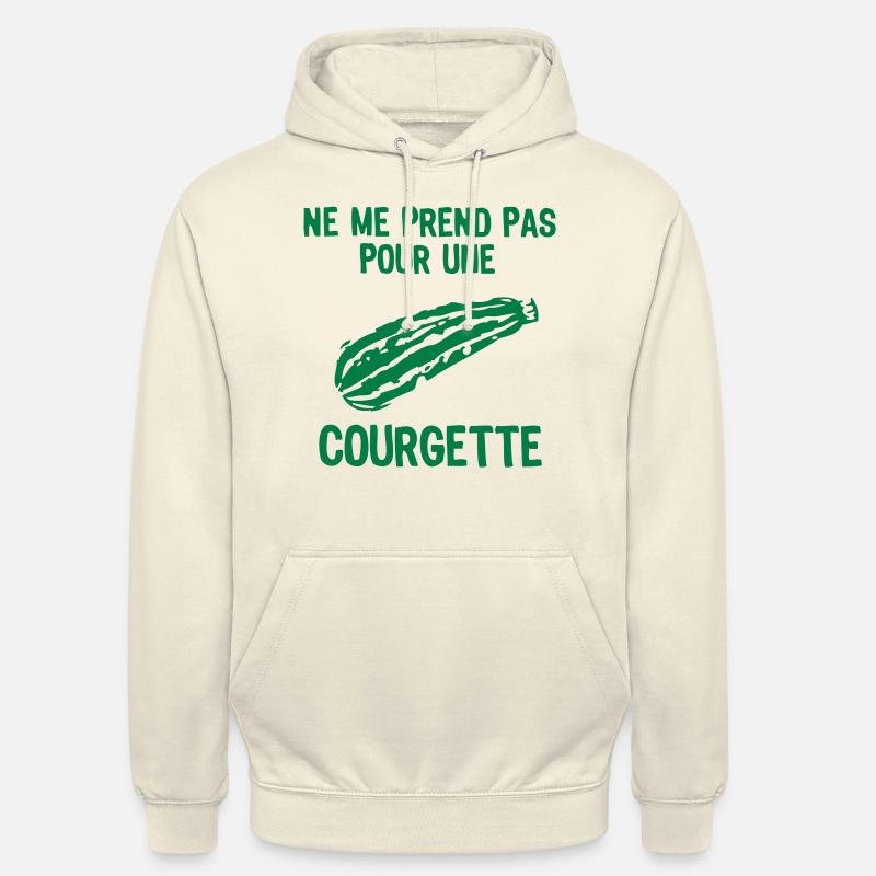 ne me prend pas pour courgette 1 - Sweat-shirt à capuche unisexe - vanille