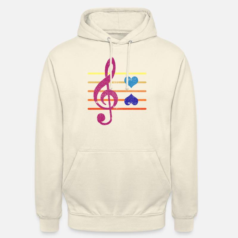 Violon violon violon clef coloré - Sweat-shirt à capuche unisexe - vanille